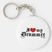 I Love My Drummer Keychain