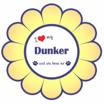 I Love My Dunker (Female Dog) Photo Sculpture