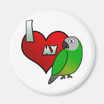 I Love my Dusky Conure Magnets