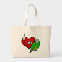 I Love my Dusky Conure Tote Bag