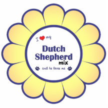 I Love My Dutch Shepherd Mix (Male Dog) Cut Outs