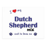 I Love My Dutch Shepherd Mix (Male Dog) Post Cards