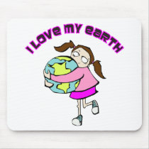 I Love My Earth Mouse Pad