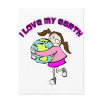 I Love My Earth Post Card