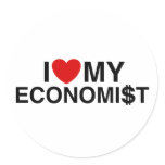 I Love My Economist Sticker