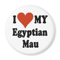I Love My Egyptian Mau Cat Merchandise magnets by janbalaya I Love My Egyptian Mau Cat Merchandise magnets