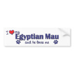 I Love My Egyptian Mau (Male Cat) Bumper Stickers