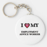 I love my Employment Advice Worker Basic Round Button Keychain