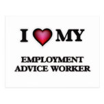 I love my Employment Advice Worker Postcard