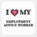 I love my Employment Advice Worker Square Sticker