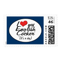 I Love My English Cocker (It's a Dog) Postage Stamp