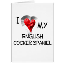 I Love My English Cocker Spaniel Cards