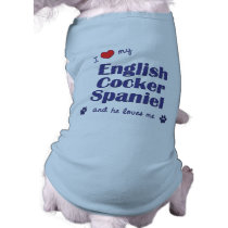 I Love My English Cocker Spaniel (Male Dog) Pet Tee Shirt