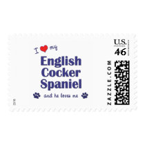 I Love My English Cocker Spaniel (Male Dog) Postage