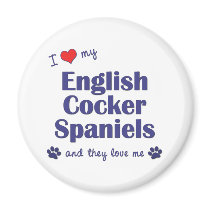 I Love My English Cocker Spaniels (Multiple Dogs) magnets