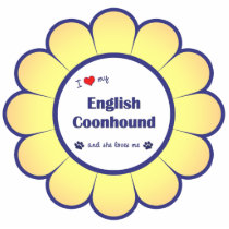 I Love My English Coonhound (Female Dog) Cut Outs