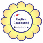 I Love My English Coonhound (Female Dog) Cut Outs
