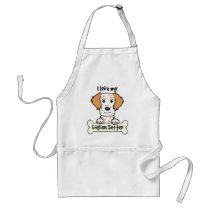 I Love My English Setter aprons by dogcartoons I Love My English Setter aprons
