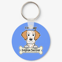 I Love My English Setter keychains