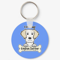 I Love My English Setter keychains