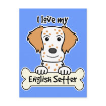 I Love My English Setter postcards by dogcartoons I Love My English Setter postcards