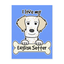 I Love My English Setter postcards by dogcartoons I Love My English Setter postcards