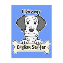 I Love My English Setter postcards by dogcartoons I Love My English Setter postcards