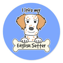 I Love My English Setter stickers by dogcartoons I Love My English Setter stickers