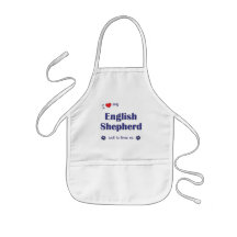 I Love My English Shepherd (Male Dog) Aprons