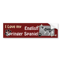 I love my English Springer Spaniel Bumper Sticker bumper stickers by Customizables I love my English Springer Spaniel Bumper Sticker bumper stickers