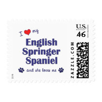 I Love My English Springer Spaniel (Female Dog) Postage Stamps
