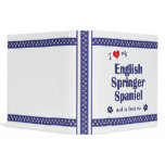 I Love My English Springer Spaniel (Male Dog) Vinyl Binders
