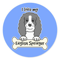 I Love My English Springer stickers