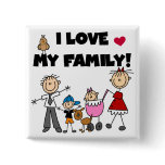 I Love My Family Tshirts and Gifts Pins