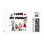 I Love My Family Tshirts and Gifts Postage Stamps