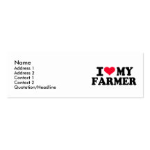I love my Farmer Business Card