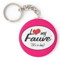 I Love My Fauve (It's a Dog) Keychain
