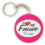 I Love My Fauve (It's a Dog) Keychain