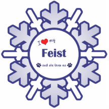 I Love My Feist (Female Dog) Acrylic Cut Outs