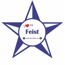 I Love My Feist (Female Dog) Acrylic Cut Outs