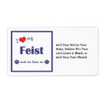 I Love My Feist (Female Dog) Personalized Shipping Label