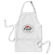 I Love My Feist (It's a Dog) Aprons