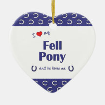 I Love My Fell Pony (Male Pony) Christmas Tree Ornament