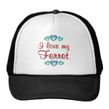 I Love My Ferret Trucker Hats