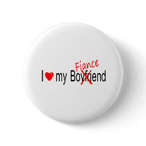 I Love My Fiance Pinback Button
