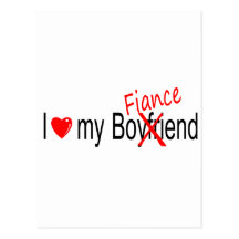 I Love My Fiance Postcard