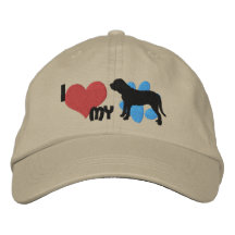 I Love my Fila Brasileiro Embroidered Hat