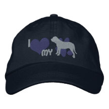 I Love my Fila Brasileiro Embroidered Hat (Blue)