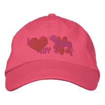 I Love my Fila Brasileiro Embroidered Hat (Pink)