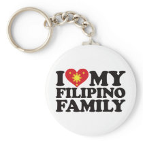 I Love My Filipino Family Keychain
